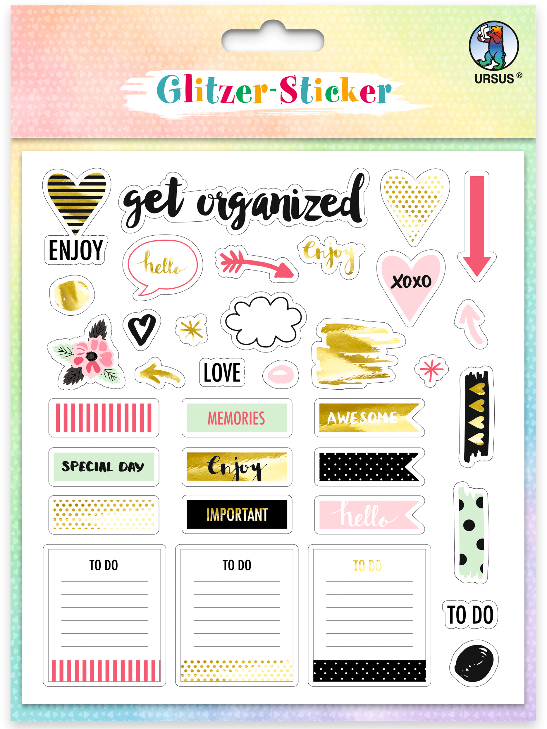 URSUS-59540006F-4008525248354 URSUS Glitzer-Sticker FUN Mot. 01 59540006F 130 Sticker – Hochwertig & günstig bei ShopDeca