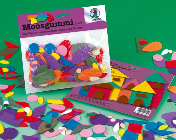 URSUS Moosgummi Formen 2mm 8380099 diverse farben 200 Stück
