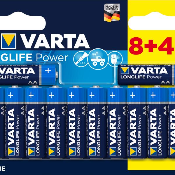 VARTA Batterie Longlife Power 4906121472 AA/LR06, 12 Stück