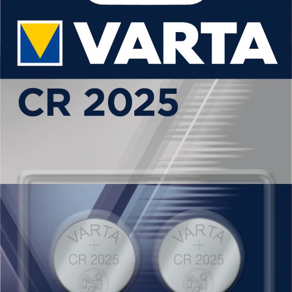 VARTA Knopfzelle 6025101402 CR2025, 2 Stück