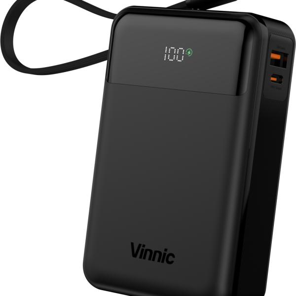 VINNIC DAMAVAND 2 PB,65W VPPB-HV65WG1-20BK PD, 20k mAh,Built-in-Cables