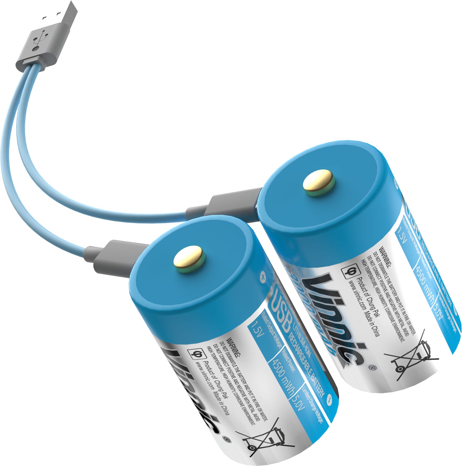 VINNIC-VPRB-UCD-2PC-4898338024760 VINNIC USB Rech. Batt. D Type-C VPRB-UCD-2PC 3000mAh,Case,2pcs. – Hochwertig & günstig bei ShopDeca