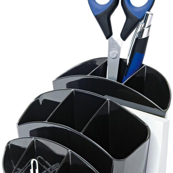 WEDO Stifteköcher Rotondo 24575501 9 Fächer 15x9x13.5cm schwarz