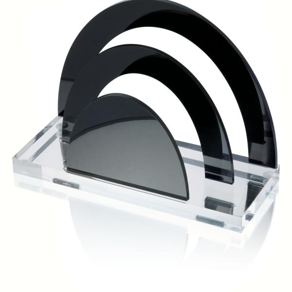 WEDO Briefständer EXKLUSIV 603001 2 Fächer 17x12 Acryl sz/tran.