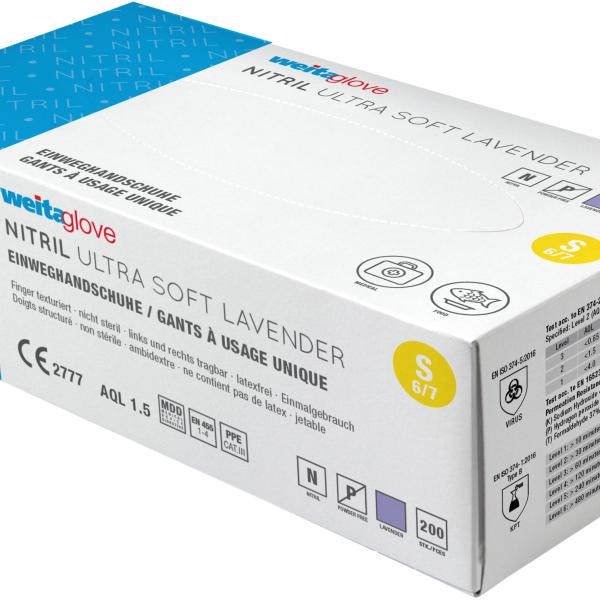 WEITA Einweghandschuhe Nitri Gr. S. 836004 Ultra Soft Lavendel 200 Stück
