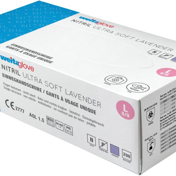 WEITA Einweghandschuhe Nitri Gr. L 836104 Ultra Soft Lavendel 200 Stück