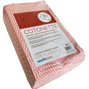WEITACLEAN Allzwecktuch Cotonette 38x60cm 238511 rot 50 Stück