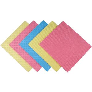 WEITACLEAN Schwammtuch 279052 Blau/Gelb/Rosa 5 Stück