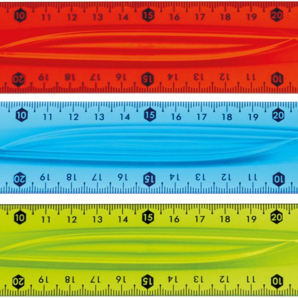 WESTCOTT Lineal, flexibel E-10222 00 30cm blau/rot/grün