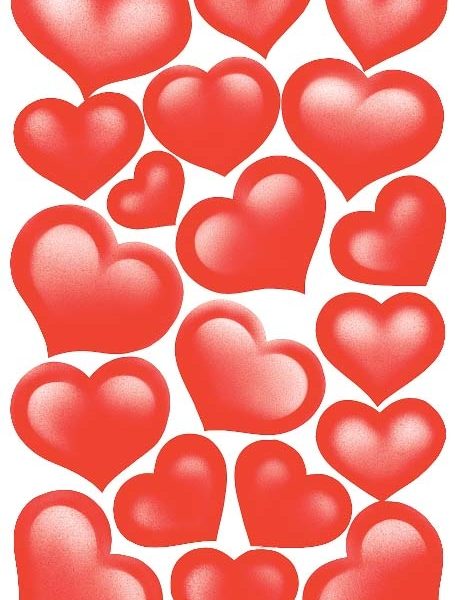 Z-DESIGN Sticker Creative 53205 Herze rot 2 Stück