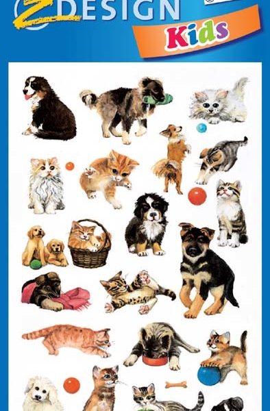 Z-DESIGN Sticker Kids 53487 Hunde/Katzen 3 Stück