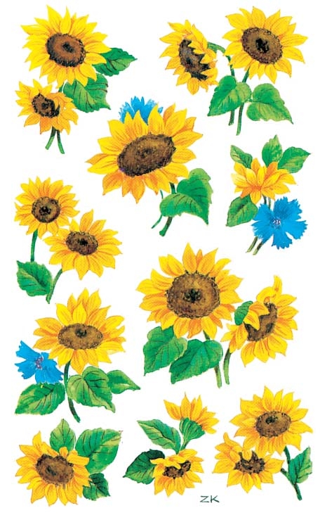 Z-DESIGN Sticker Creative 54103 Sonnenblumen 3 Stück