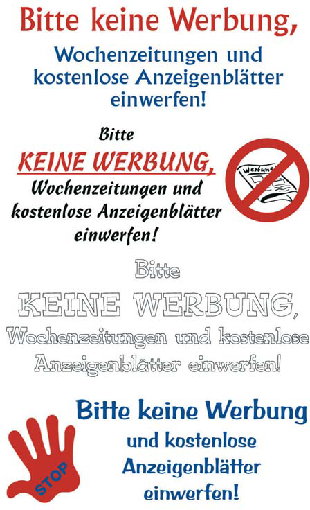 Z-DESIGN-59508-4004182595084 Z-DESIGN Sticker Home 59508 Keine Werbung 1 Stück – Hochwertig & günstig bei ShopDeca