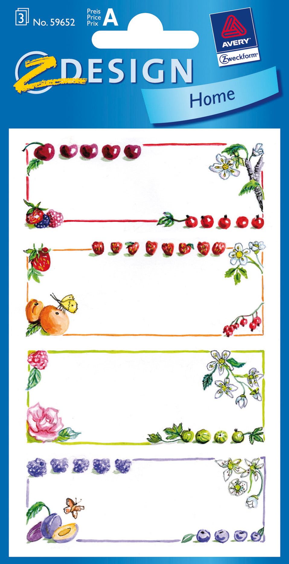 Z-DESIGN-59652-4004182596524 Z-DESIGN Sticker Home 59652 Früchte 3 Stück – Hochwertig & günstig bei ShopDeca