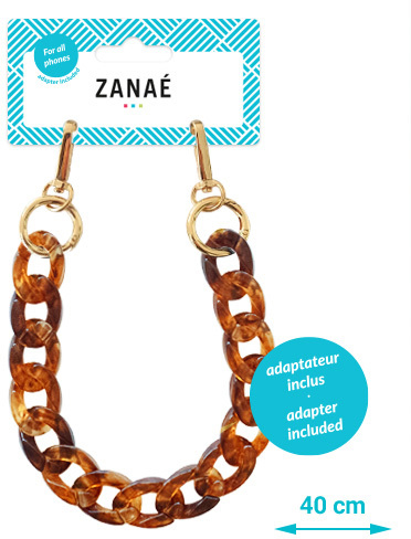 ZANAÉ Phone Wristlace Tortoise Shell 17175 Mineral Spring red